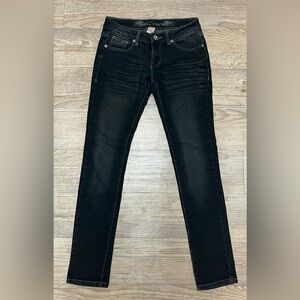 E. Carinae Black Skinny Jeans, Slim Stretch Denim Size 5